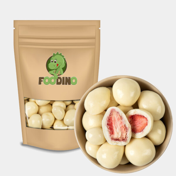 Product Image for Gefriergetrocknete Erdbeeren in weißer Joghurt-Schokolade 2,5kg