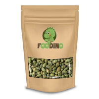 Geschenkbox braun grüne Schleife mit Erdnüsse geröstet & gesalzen 250g & Edamame Bohnen 250g