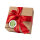 Geschenkbox braun rote Schleife mit Datteln Deglet Nour 250g & Edamame Bohnen 250g