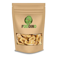 Geschenkbox braun rote Schleife mit Mini Feigen Spanien 250g & Bananenchips mit Honig gesüßt 250g