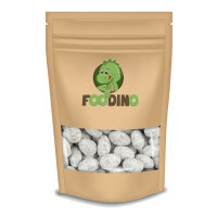 Schneemandeln mit Puderzucker in Milchschokolade 250g