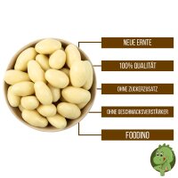 Schoko Mandeln in weißer Joghurt-Schokolade 500g